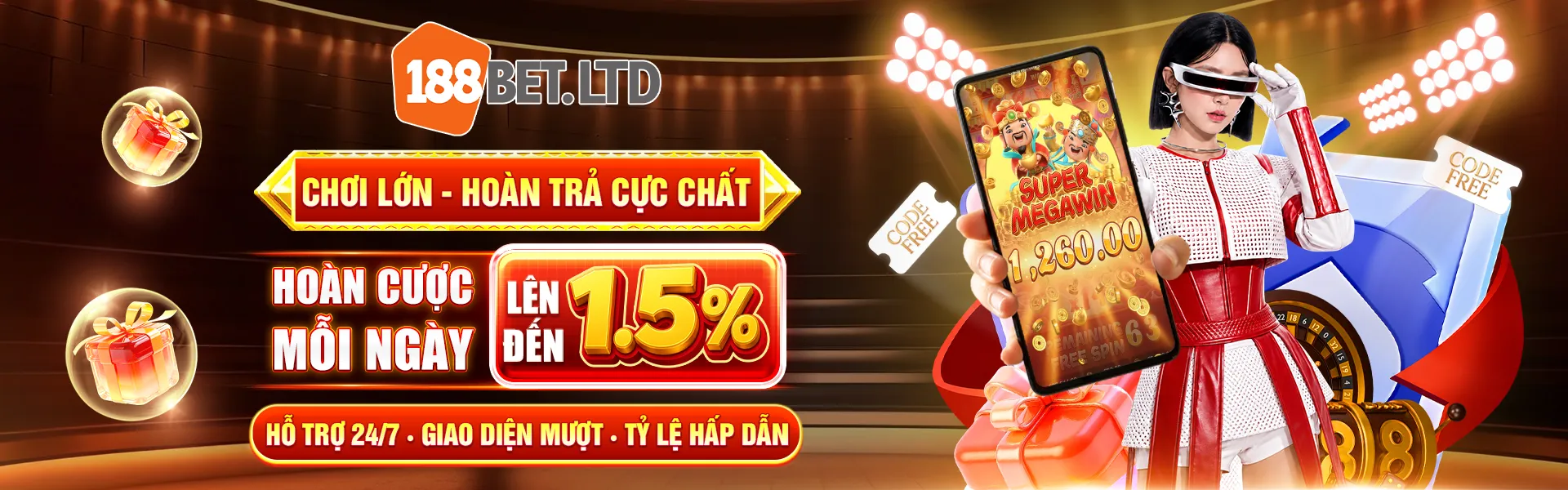 chơi lớn hoàn trả cực chất tại 188bet