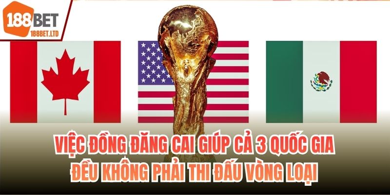 Việc đồng đăng cai giúp cả 3 quốc gia đều không phải thi đấu vòng loại